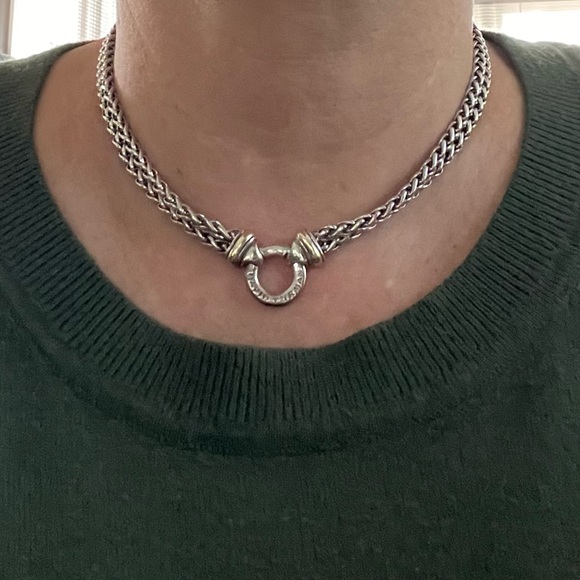 ✨HP✨ David Yurman SS/18K Double Wheat Chain Necklace 16” - Picture 6 of 6